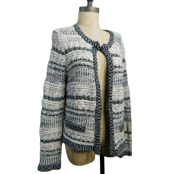 Chico's Size M Medium (1) Woven Knit Cardigan Sweater - Picture 3 of 3
